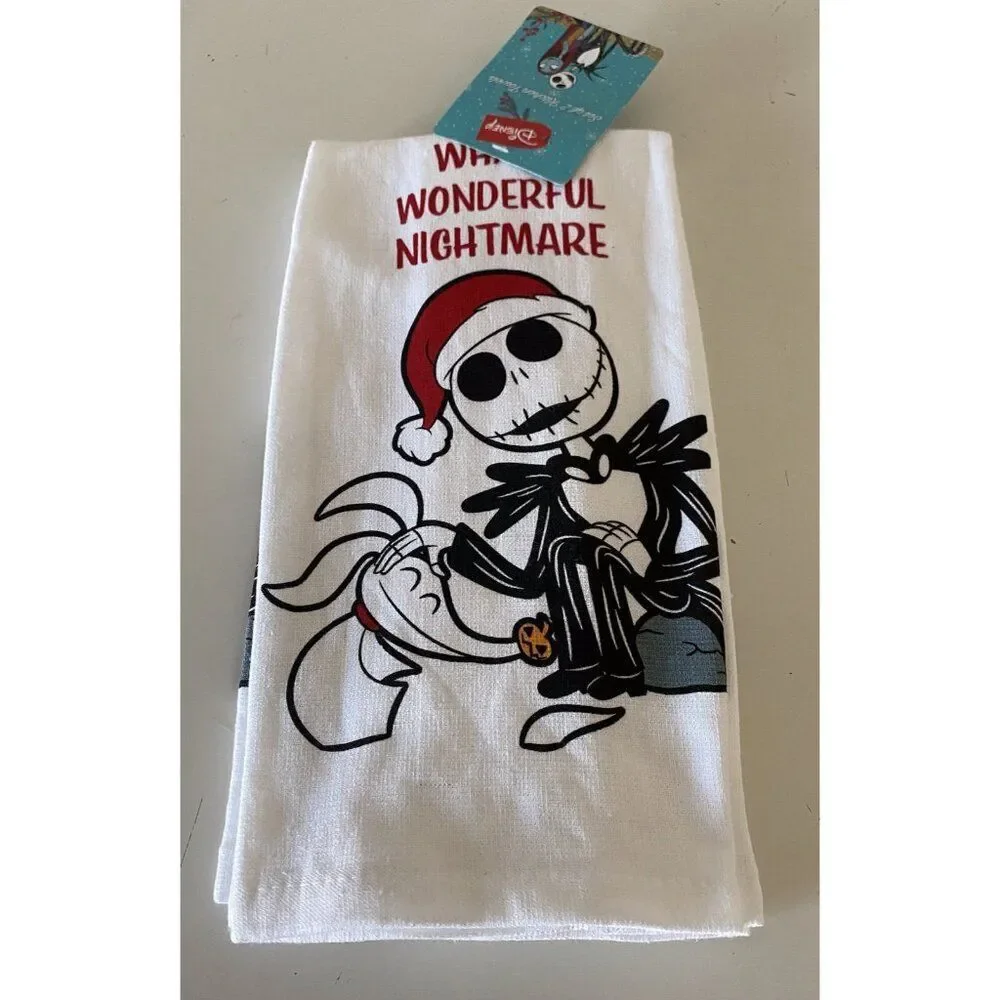 2 Pack Disney Jack Skellington‎ Zero Nightmare Before Christmas Kitchen Towels